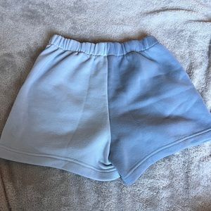 Blue sweat shorts. worn only a couple times. size medium